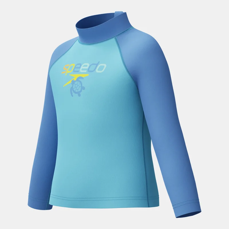speedo Blue Kids' Long Sleeve Print Swimming Rashguard  | Best Price UAE